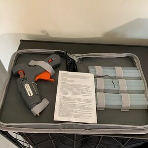 Corded Hot Glue Gun with Glue Sticks - Gray & Orange